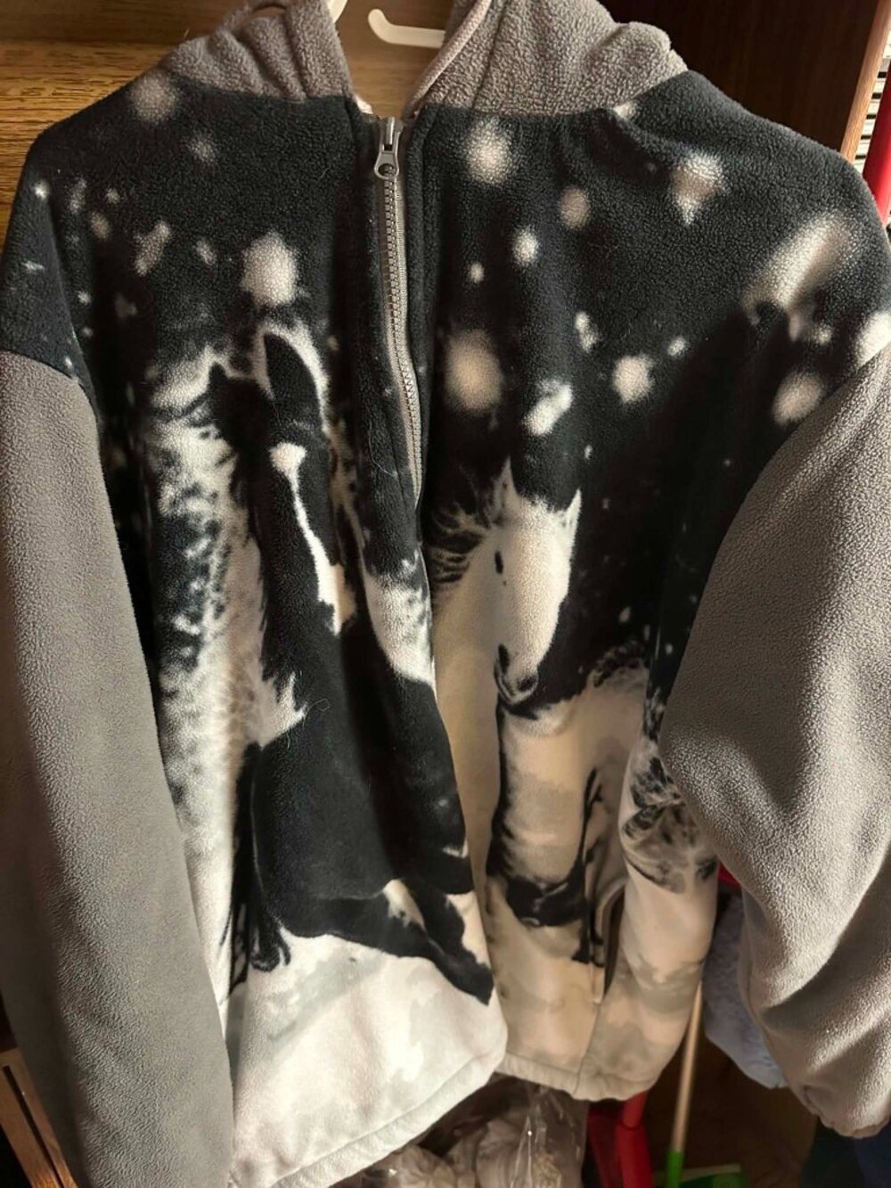 Ladies Fleece horse sweater